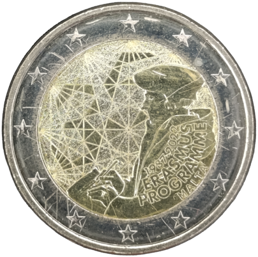 2 Euro Malta 2022 - 35. Jahrestag des Erasmus-Programms