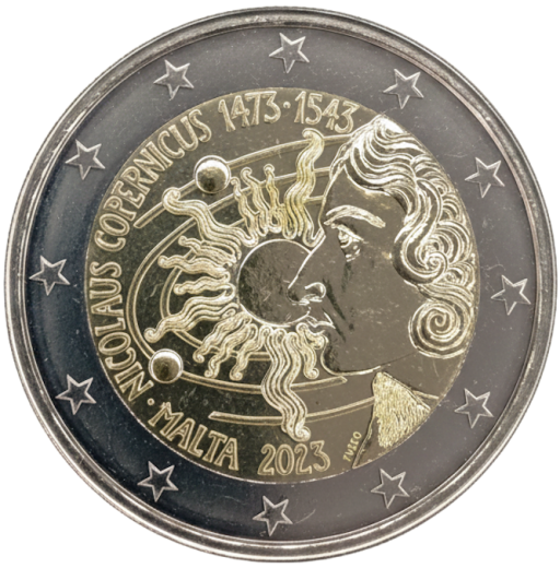 2 Euro Malta 2023 - 550. Geburtstag von Nikolaus Kopernikus