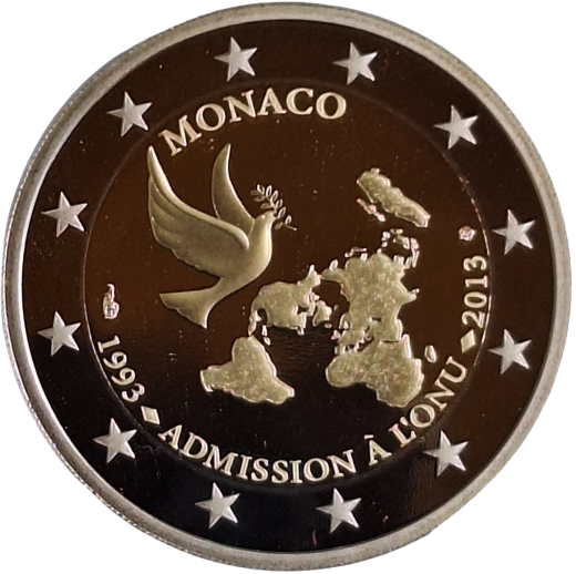 2 Euro Monaco 2013 - 20 Jahre Beitritt Monacos zur UNO