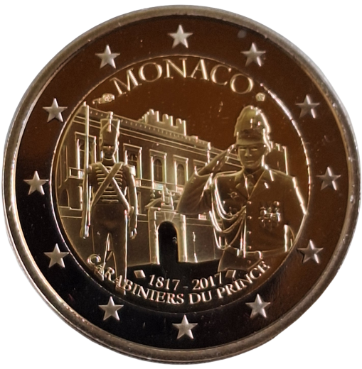 2 Euro Monaco 2017 - 200. Jahrestag der Gründung der Fürstlichen Karabinier-Kompanie
