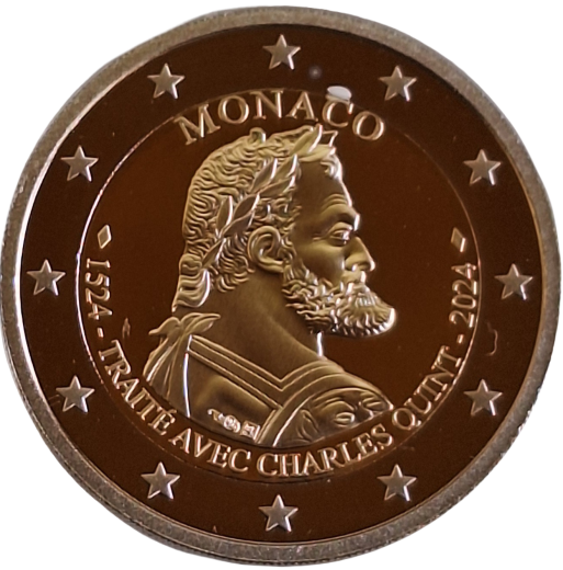 2 Euro Monaco 2024 - 500. Jahrestag des Vertrags mit Karl V.