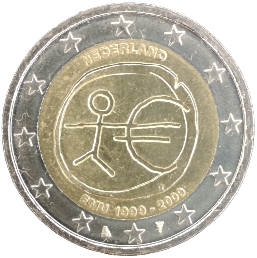2 Euro Niederlande 2009 - 10 Jahre Wirtschafts- und Währungsunion, Einführung des Euro