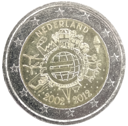2 Euro Niederlande 2012 - 10 Jahre Euro-Münzen und Euro-Banknoten