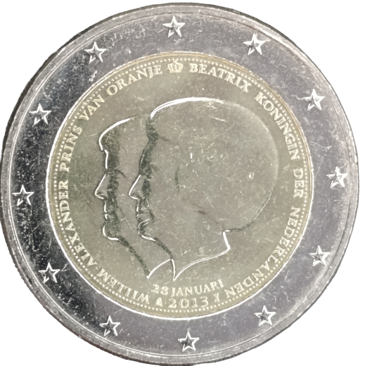 2 Euro Niederlande 2013 - Bekanntgabe des Thronwechsels