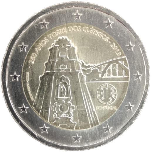 2 Euro Portugal 2013 - 250 Jahre Torre dos Clerigos in Porto