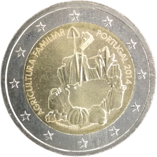 2 Euro Portugal 2014 - Internationales Jahr der familienbetriebenen Landwirtschaft