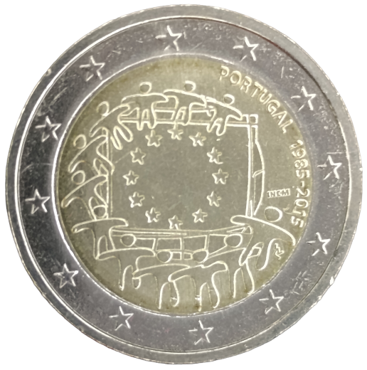 2 Euro Portugal 2015 - 30. Jahrestag der EU-Flagge