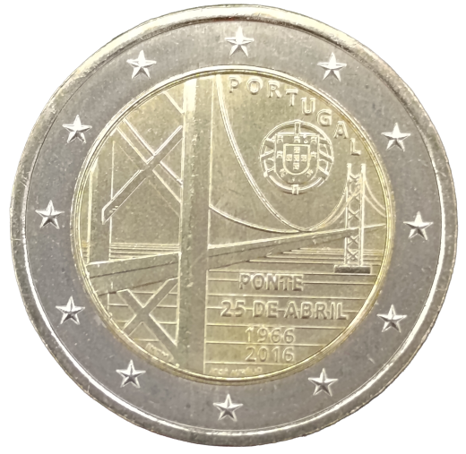 2 Euro Portugal 2016 - 50. Jahrestag der Brücke des 25. April