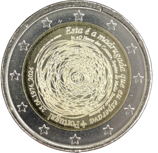 2 Euro Portugal 2024 - 50. Jahrestag des 25. April 1974