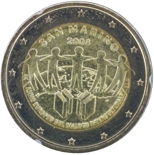 2 Euro San Marino 2008 - Europäisches Jahr des interkulturellen Dialogs