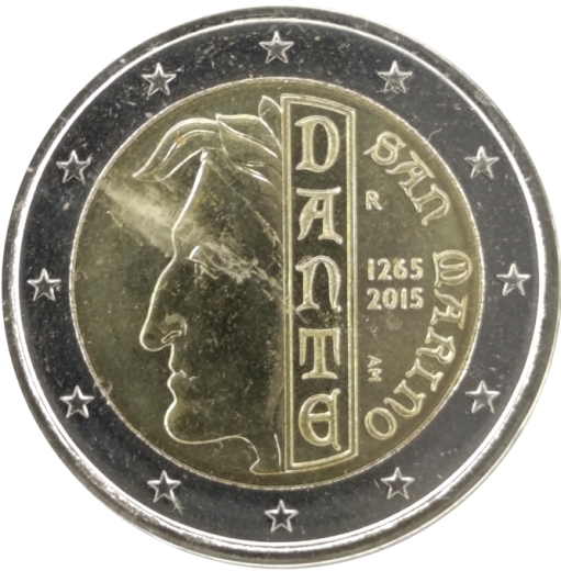 2 Euro San Marino 2015 - 750. Geburtstag von Dante Alighieri
