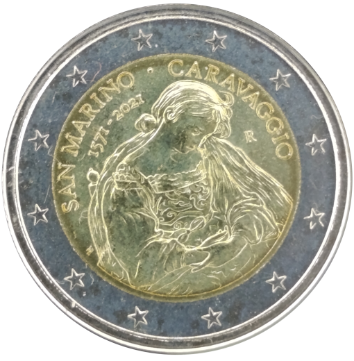 2 Euro San Marino 2021 - 450. Geburtstag von Caravaggio