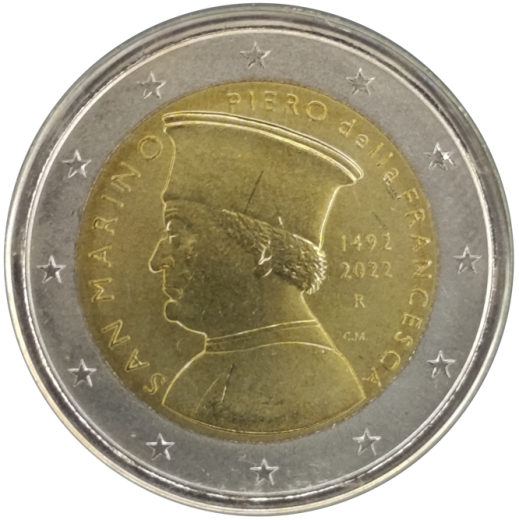 2 Euro San Marino 2022 - 530. Todestag von Piero della Francesca