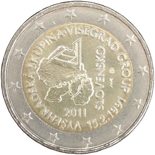 2 Euro Slowakei 2011 - 20. Jahrestag der Gründung der Visegrad-Gruppe