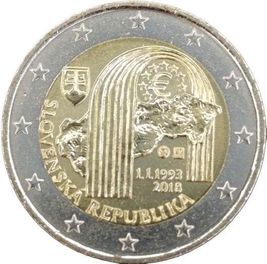 2 Euro Slowakei 2018 - 25. Jahrestag der Slowakischen Republik