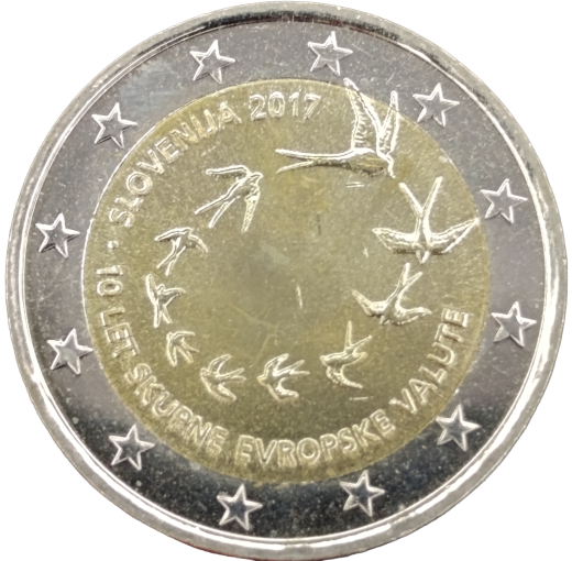2 Euro Slowenien 2017 - 10 Jahre Euro in Slowenien