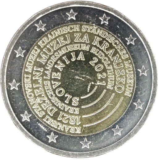 2 Euro Slowenien 2021 - 200 Jahre Landesmuseum Krain