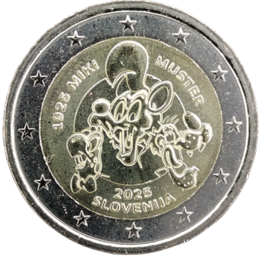 2 Euro Slowenien 2025 - 100. Geburtstag von Miki Muster