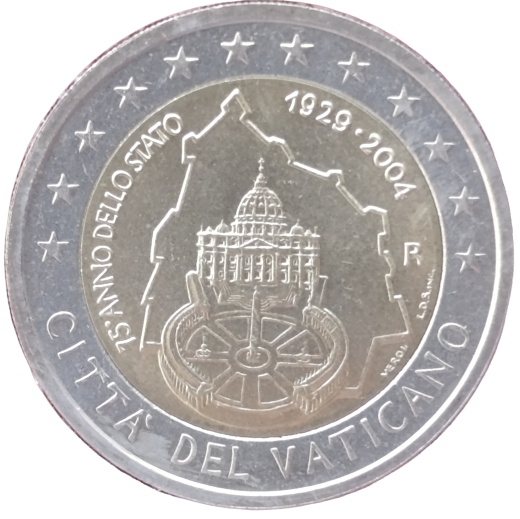 2 Euro Vatikan 2004 - 75. Jahrestag der Gründung des Vatikanstaates