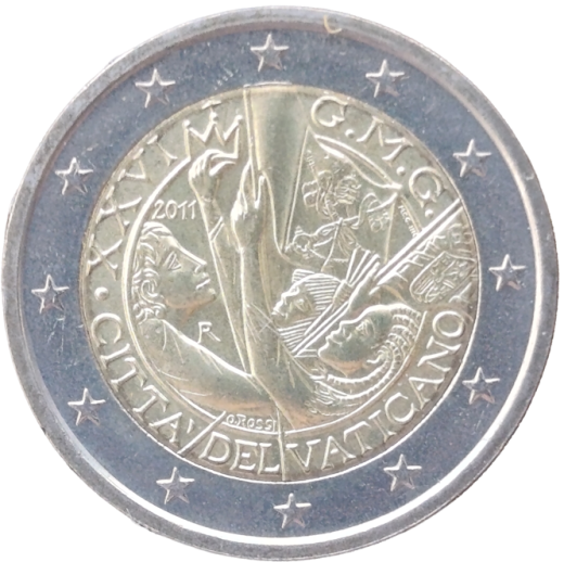 2 Euro Vatikan 2011 - 26. Weltjugendtag - Madrid