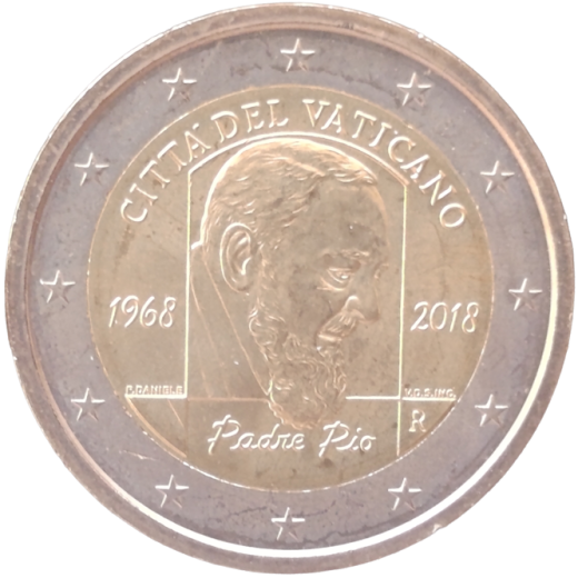 2 Euro Vatikan 2018 - 50. Todestag von Padre Pio