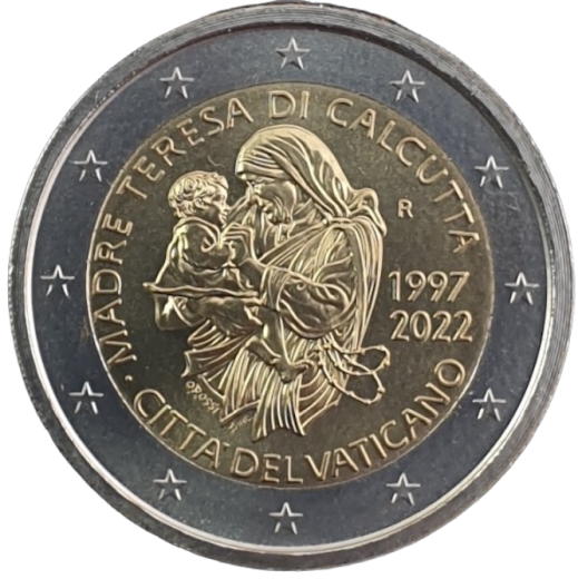 2 Euro Vatikan 2022 - 25. Todestag von Mutter Teresa