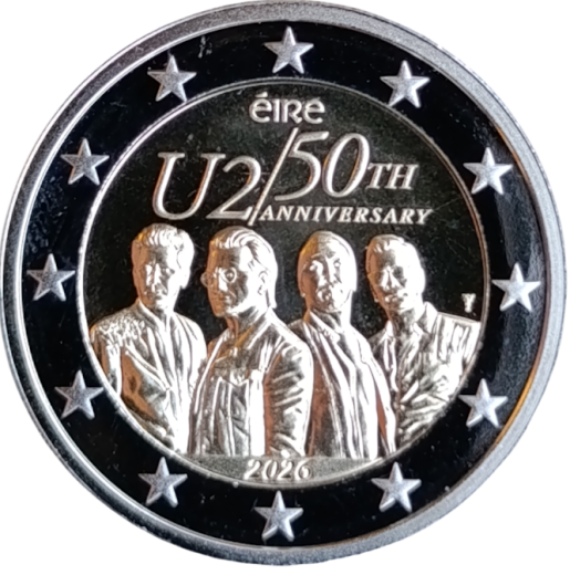 2 Euro Irland 2026 - 50 Jahre U2