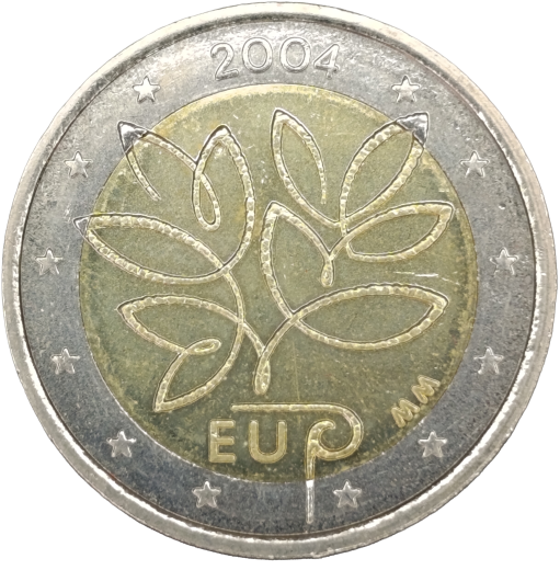 2 Euro Finnland 2004 Sondermünze  EU-Mitgliedschaft prägefrisch aus Rolle