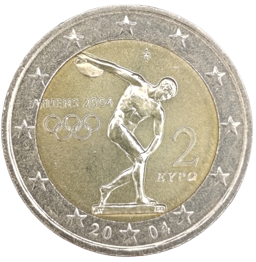 2 Euro Griechenland 2004 Sondermünze Olympische Spiele prägefrisch aus Rolle