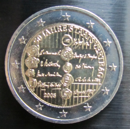 2 Euro Österreich Sondermünze 2005 50 Jahre Staatsvertrag