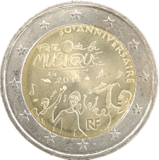 2 Euro Frankreich 2011 - 30. Jahrestag des Tags der Musik