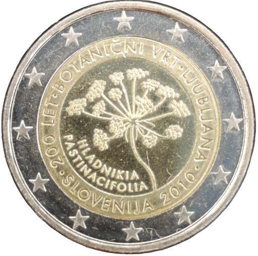 2 Euro Slowenien 2010 - 200. Jahrestag des Botanischen Gartens von Ljubljana