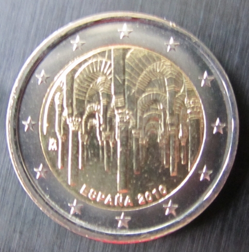 2 Euro Spanien 2010 Sondermünze Cordoba bankfrisch aus der Rolle