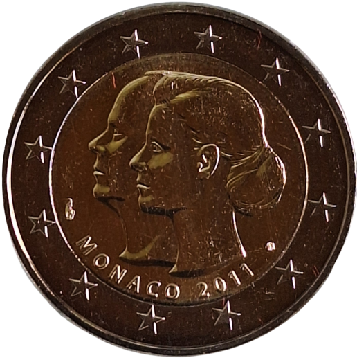 2 Euro Monaco 2011 - Hochzeit von Fürst Albert und Charlene Wittstock