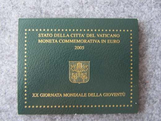 2 Euro Vatikan Sondermünze 2005 im Folder