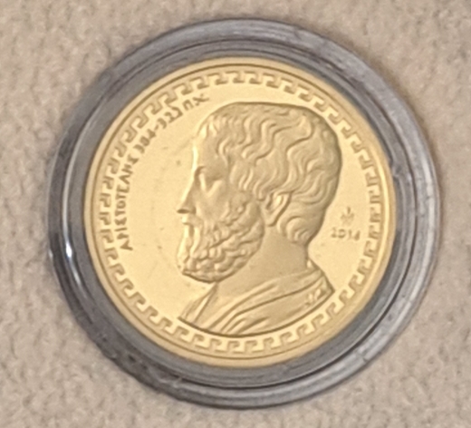 200 Euro Gold Griechenland 2014 - Aristoteles - 7,886 gramm 916er Gold PP - 600 Stück