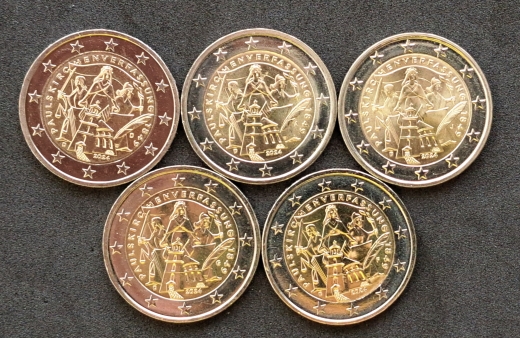 5 x 2 Euro BRD 2024 - 175. Jubiläum Paulskirchenverfassung ADFGJ