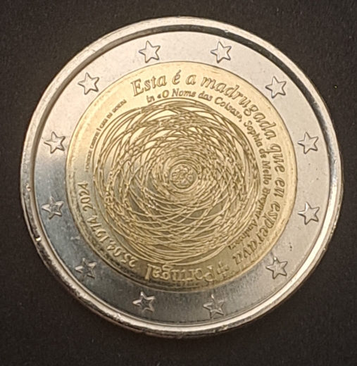 2 Euro Portugal 2024 - 50. Jahrestag der Revolution vom 25.04.1974