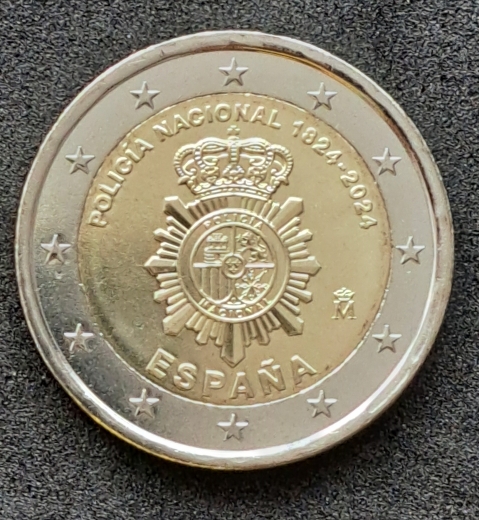 2 Euro Spanien 2024 - Nationales Polizeikorps