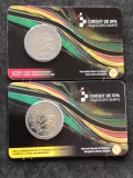 2 x 2 Euro Belgien 2025 -Rennstrecke Spa-Francorchamps- Wallonisch + Flämisch ( Coincards )