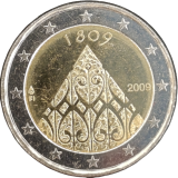 2 Euro Finnland 2009 - 200 Jahre finnische Autonomie und Reichstag von Porvoo