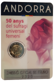 2 Euro Andorra 2020 - 50 Jahre allgemeines Frauenwahlrecht