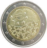 2 Euro Andorra 2022 - 10. Jahrestag des Inkrafttretens des Währungsabkommens zwischen Andorra und der EU