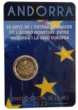 2 Euro Andorra 2022 - 10. Jahrestag des Inkrafttretens des Währungsabkommens zwischen Andorra und der EU