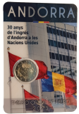 2 Euro Andorra 2023 - 30 Jahre Mitgliedschaft Andorras in den Vereinten Nationen