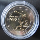 2 Euro Griechenland 2004 Sondermünze Olympische Spiele prägefrisch aus Rolle