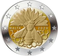 2 Euro Malta 2024 - Die maltesische Honigbiene