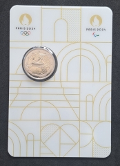 2 Euro Frankreich 2024 - Fackel Olympische Spiele - Coincard!