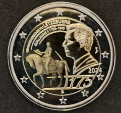 2 x 2 Euro Luxemburg 2024 - Großherzog Guillaume II + Feierstëppler ( FOTOPRÄGUNG )