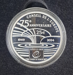 25 Euro Silber Luxemburg 2024 - 75 Anniversaire Conseil del Europe